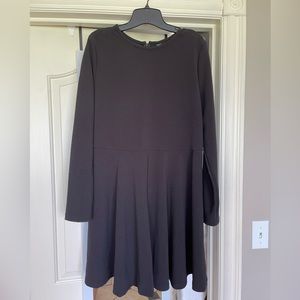 Simple black skater dress